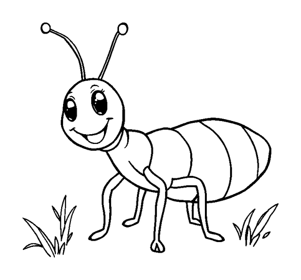 Stick Insect Camouflaged colouring page — free printable for toddlers