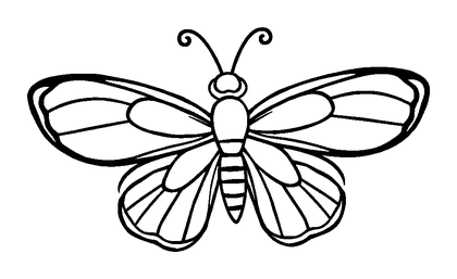 Swallowtail Butterfly Colouring Page (Toddler, Bold & Easy)