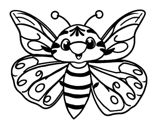 Tiger Moth colouring page — free printable for kids