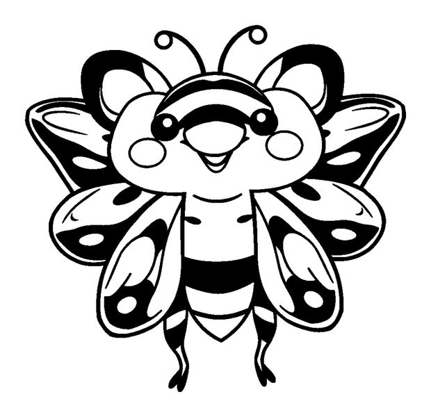 Tiger Moth colouring page — free printable for kids