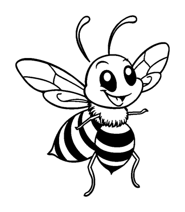 Wasp Colouring Page (Kids, Standard)
