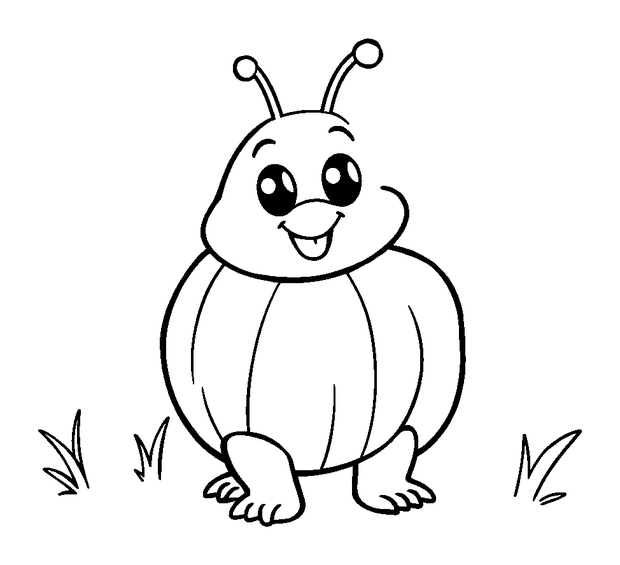 Woodlouse colouring page — free printable for kids