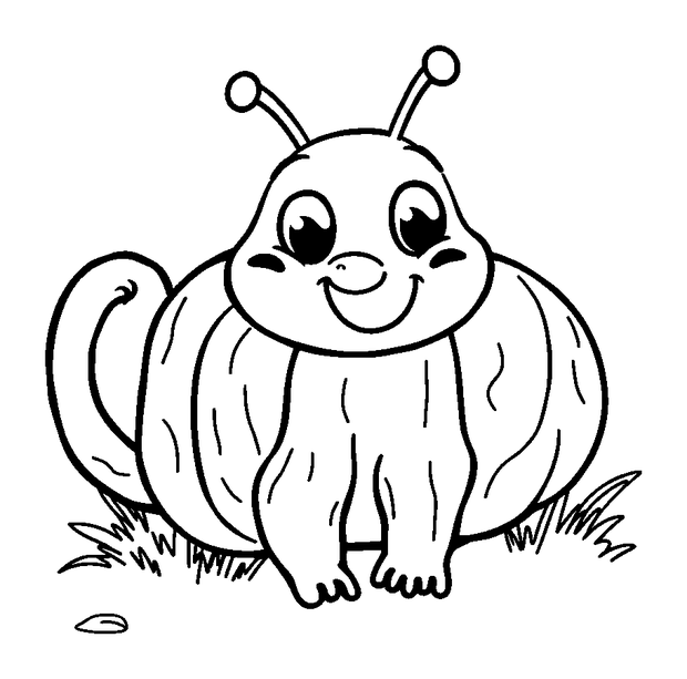 Woodlouse colouring page — free printable for kids