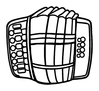 Accordion Colouring Page (Kids, Bold & Easy)