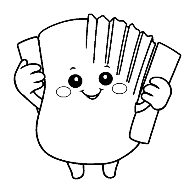 Accordion colouring page — free printable for toddlers