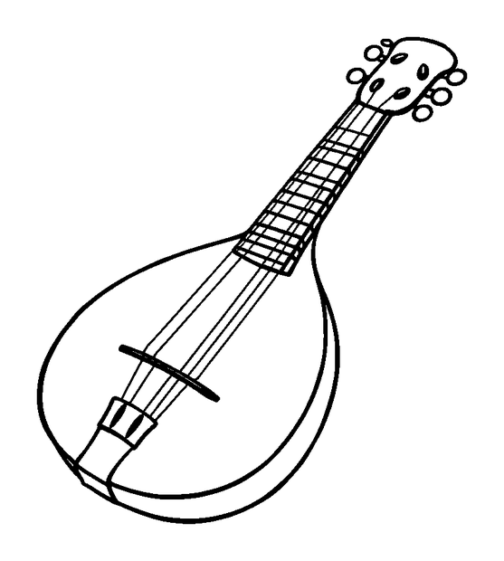 Balalaika colouring page — free printable for kids