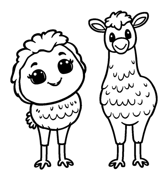 Bongo Pair colouring page — free printable for kids