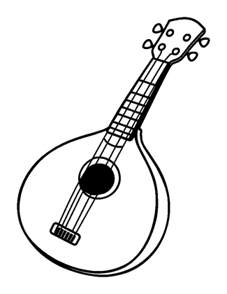 Bouzouki Colouring Page (Kids, Standard)
