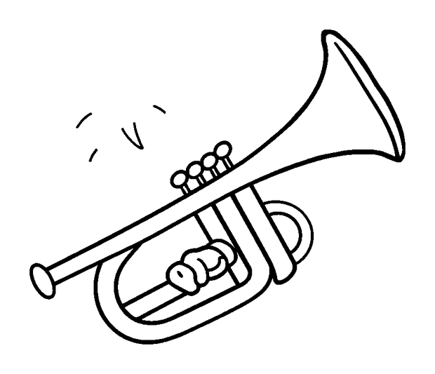 Brass Trumpet Shine colouring page — free printable for kids