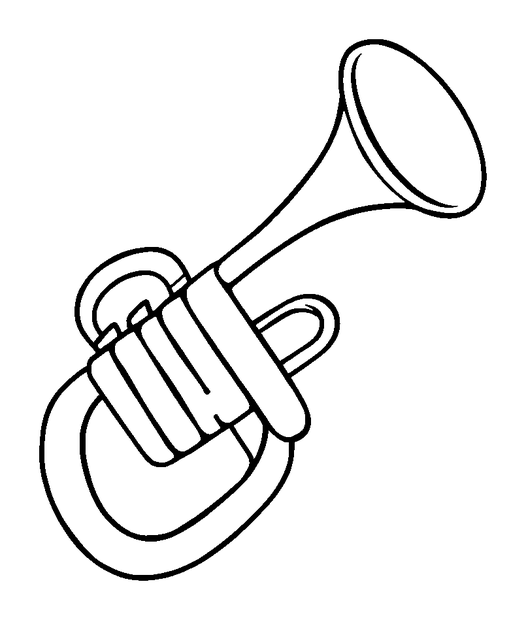 Brass Trumpet Shine colouring page — free printable for kids