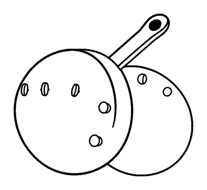 Castanets Colouring Page (Toddler, Bold & Easy)