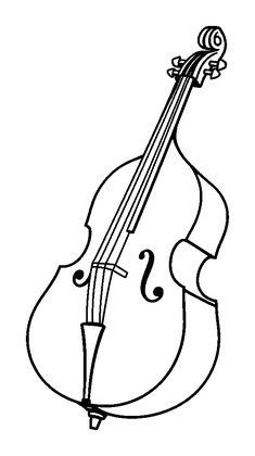 Cello Colouring Page (Kids, Bold & Easy)