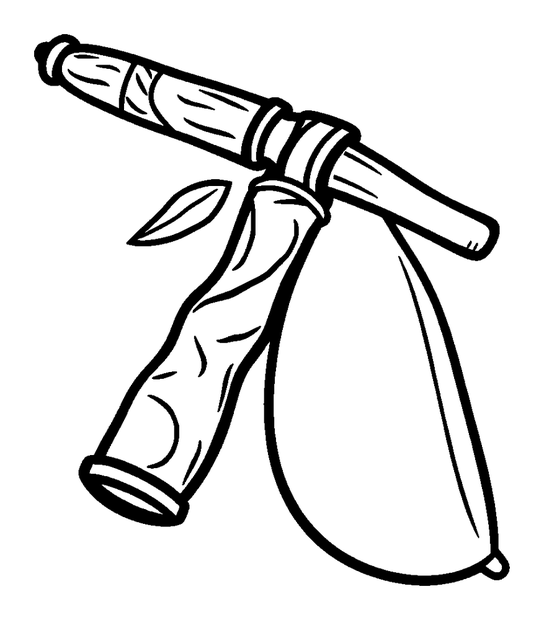 Claves colouring page — free printable for kids