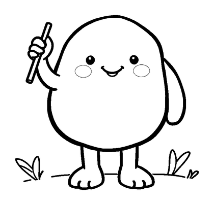 Claves Colouring Page (Toddler, Bold & Easy)