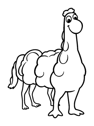 Conga Colouring Page (Toddler, Bold & Easy)