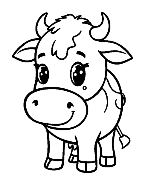 Cowbell colouring page — free printable for kids