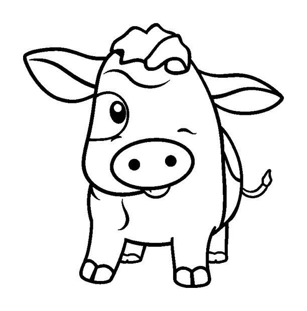 Cowbell colouring page — free printable for kids