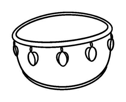 Cymbals Colouring Page (Kids, Bold & Easy)