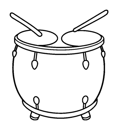 Cymbals Colouring Page (Kids, Standard)