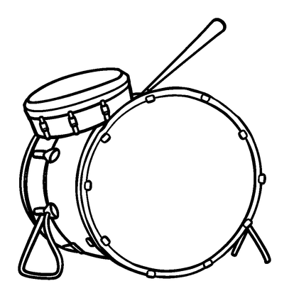 Cymbals Colouring Page (Toddler, Bold & Easy)