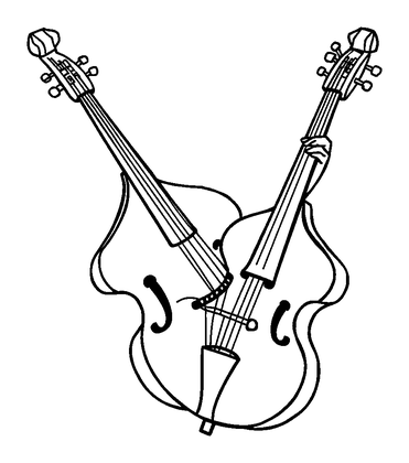 Double Bass Colouring Page (Kids, Bold & Easy)