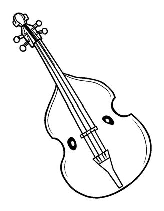 Double Bass Colouring Page (Kids, Standard)