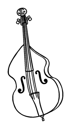 Double Bass Colouring Page (Kids, Standard)