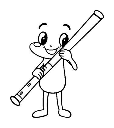 Flute Colouring Page (Kids, Standard)