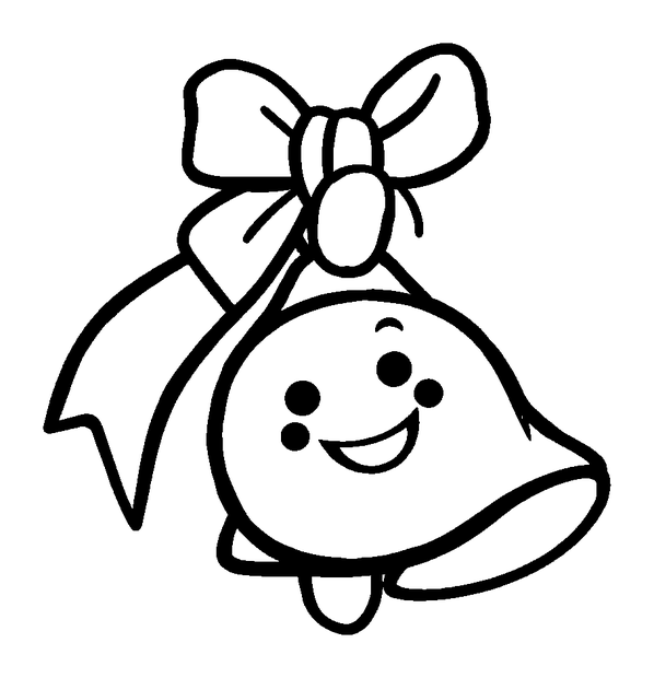 Hand Held Bells colouring page — free printable for toddlers