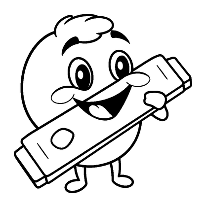 Harmonica Colouring Page (Kids, Standard)