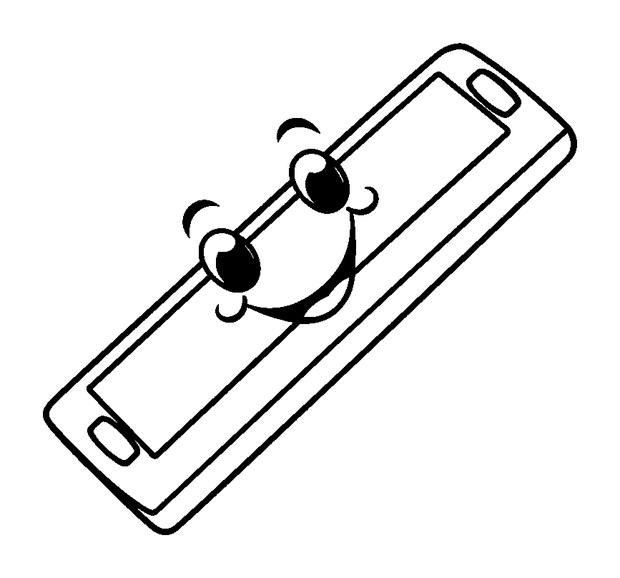 Harmonica colouring page — free printable for toddlers