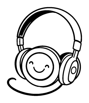 Headphones Colouring Page (Kids, Standard)