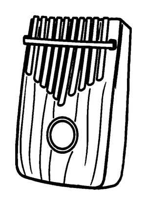 Kalimba Colouring Page (Kids, Standard)