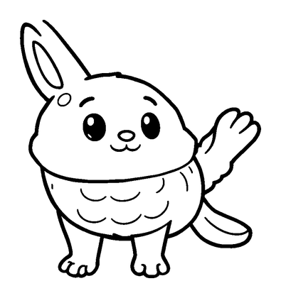 Koto Colouring Page (Kids, Bold & Easy)
