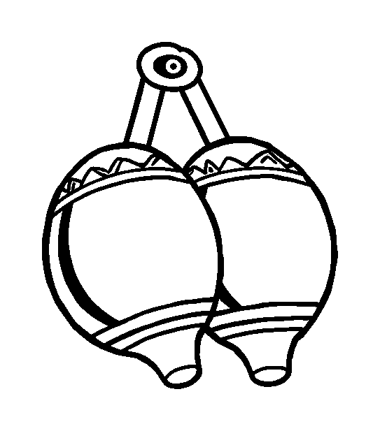 Maracas colouring page — free printable for kids