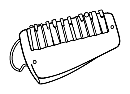 Melodica Colouring Page (Toddler, Bold & Easy)