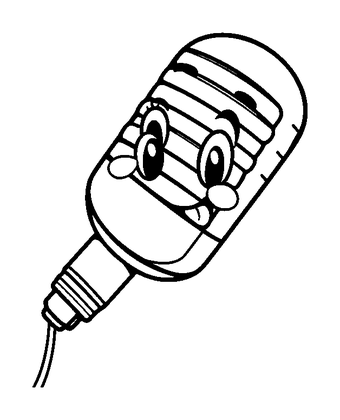 Microphone Colouring Page (Kids, Standard)