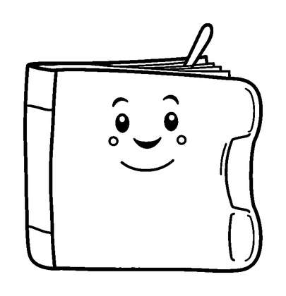 Music Folder Colouring Page (Kids, Bold & Easy)