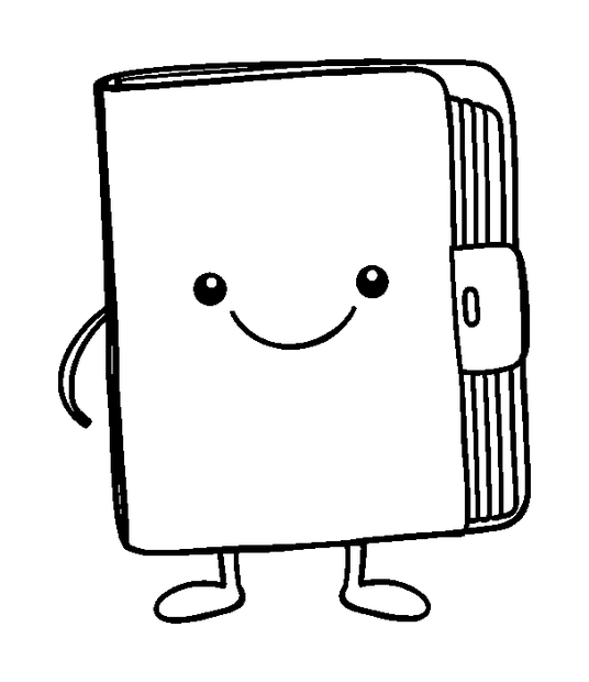 Music Folder colouring page — free printable for toddlers