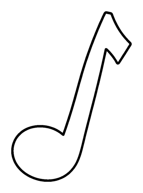 Music Note colouring page — free printable for kids