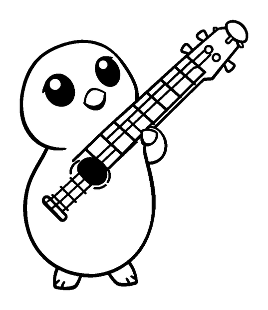 Ocarina colouring page — free printable for kids