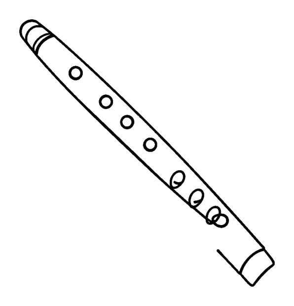 Pan Flute colouring page — free printable for kids
