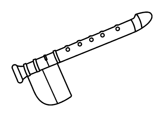Pan Flute colouring page — free printable for toddlers