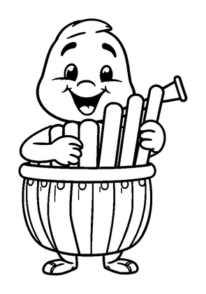Pan Pipes Colouring Page (Kids, Standard)