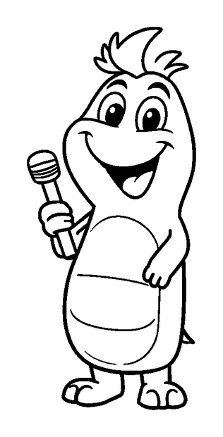 Recorder colouring page — free printable for kids