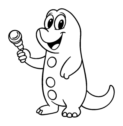 Recorder Colouring Page (Toddler, Bold & Easy)