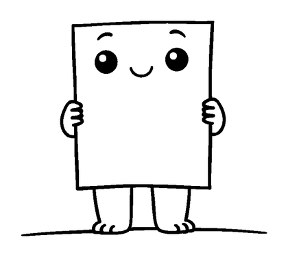 Sheet Stand Colouring Page (Kids, Bold & Easy)