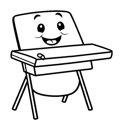 Sheet Stand Colouring Page (Toddler, Bold & Easy)