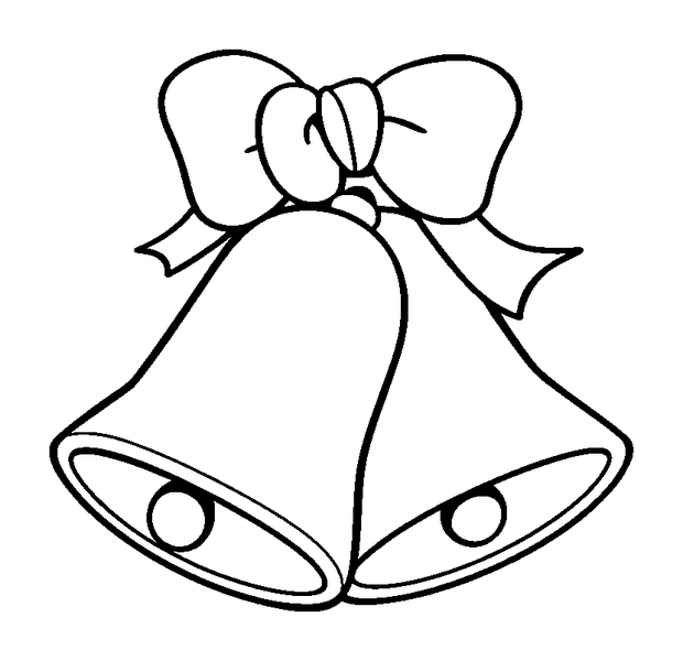 Sleigh Bells colouring page — free printable for kids
