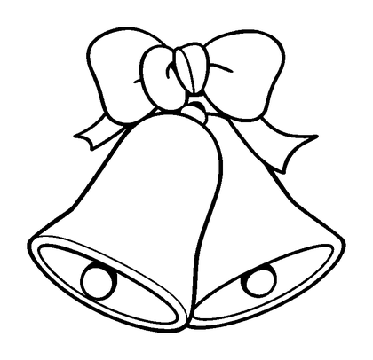Sleigh Bells Colouring Page (Kids, Bold & Easy)